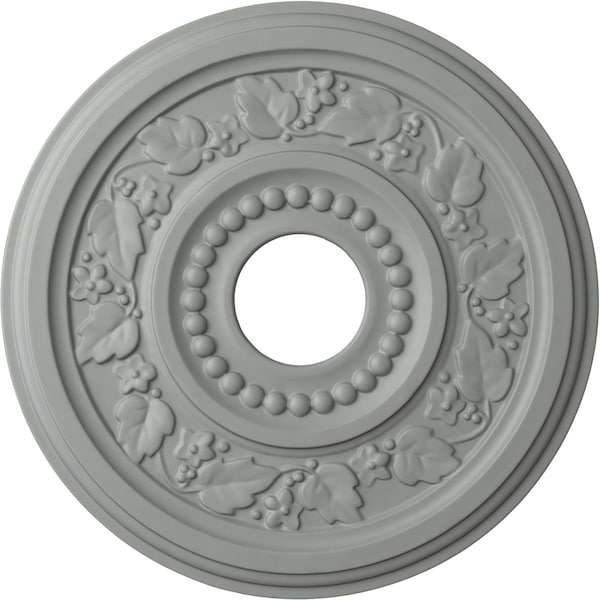 Ekena Millwork Genevieve Ceiling Medallion (Fits Canopies up to 3 1/2"), 16 1/8"OD x 3 1/2"ID x 7/8"P, Primed White CM16GN - main